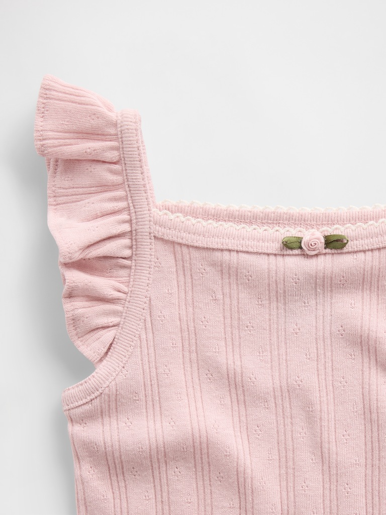 Baby Pointelle Rib Tank Bodysuit