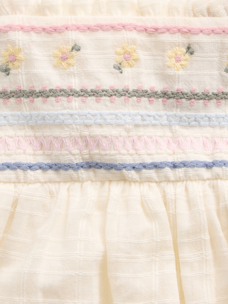 Baby Embroidered Tank Outfit Set