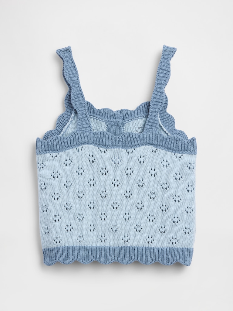 Baby & Toddler Pointelle Colorblock Sweater Tank