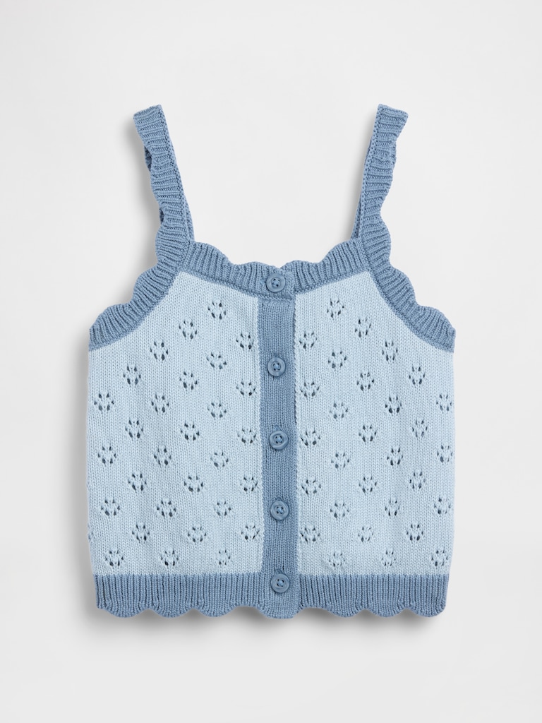 Baby & Toddler Pointelle Colorblock Sweater Tank
