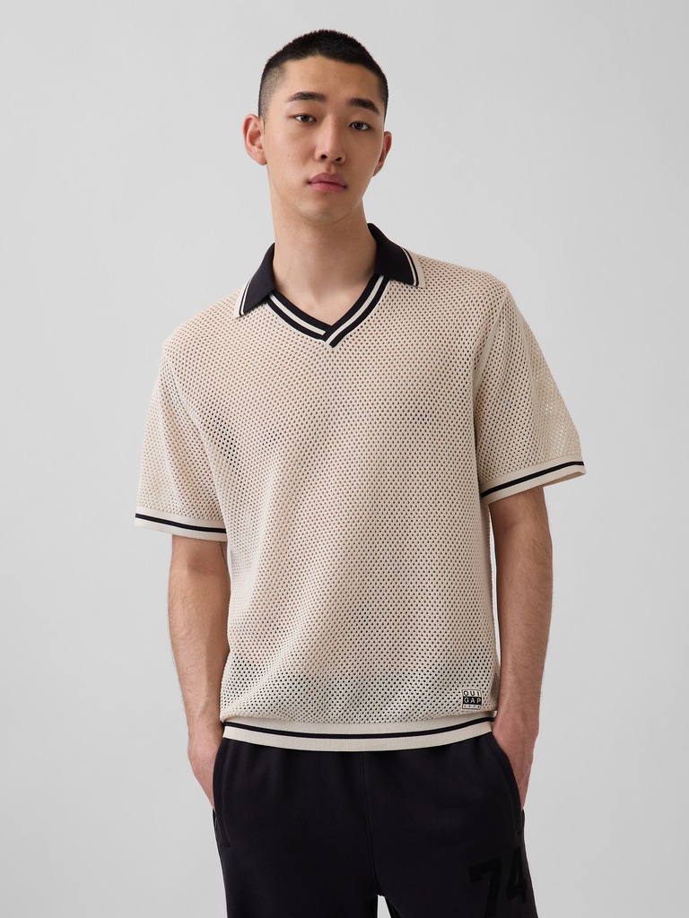 OuiGap Mesh Polo Sweater