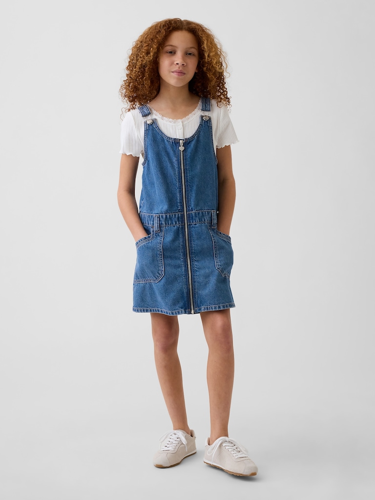 Kids Denim Zip Skirtall