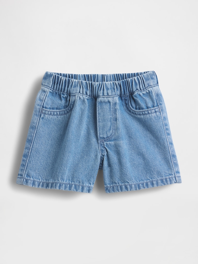 Baby Bear Pocket Pull-On Denim Shorts