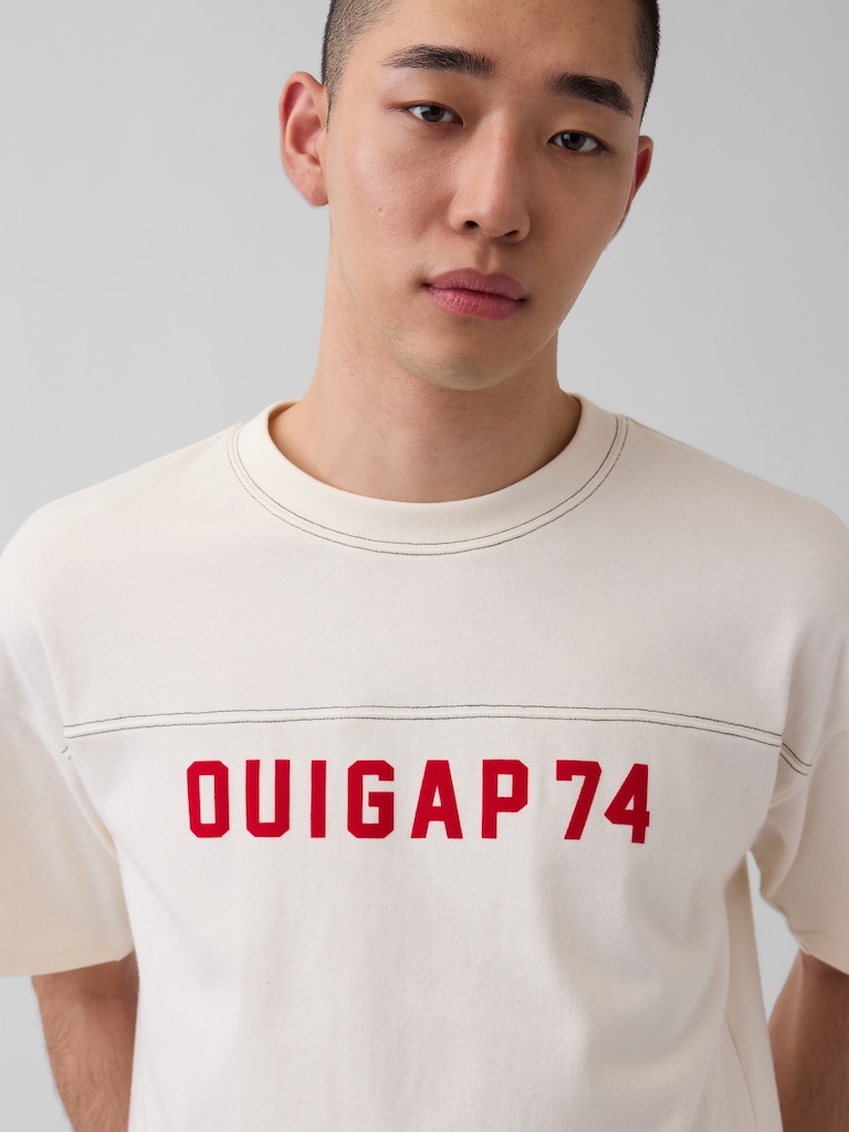 OuiGap Heavyweight Crop Logo T-Shirt