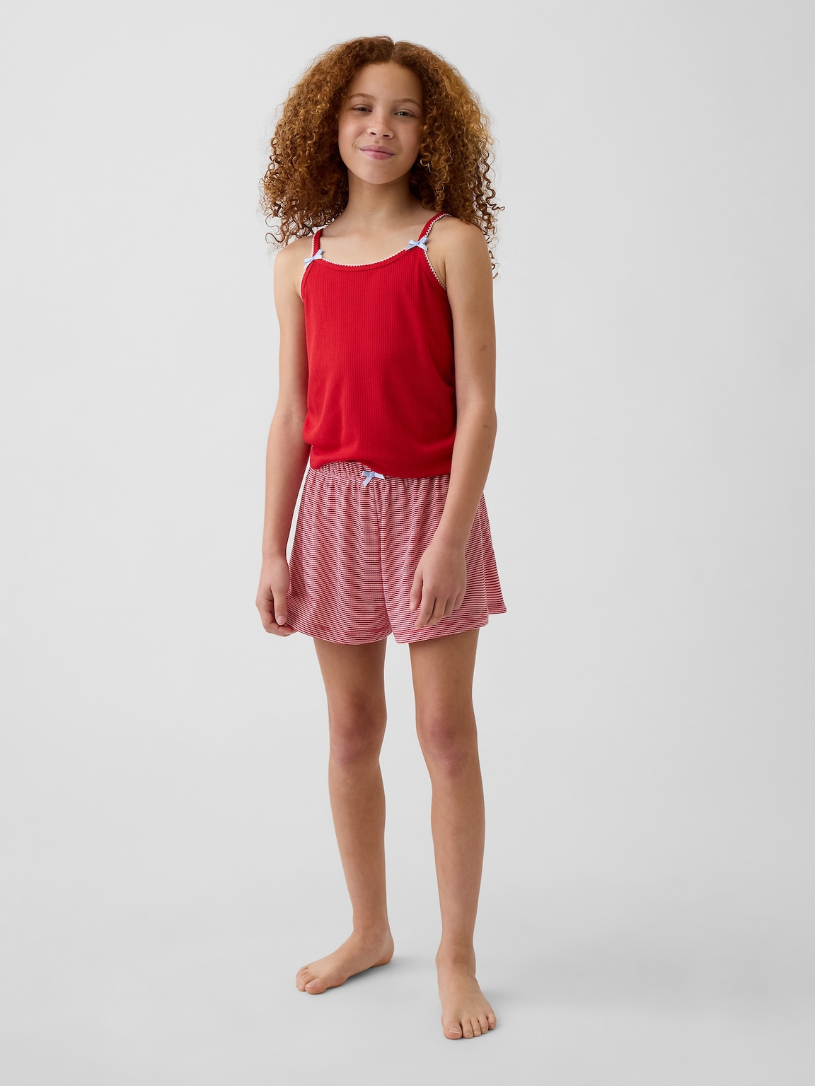 Kids Recycled Rib PJ Shorts