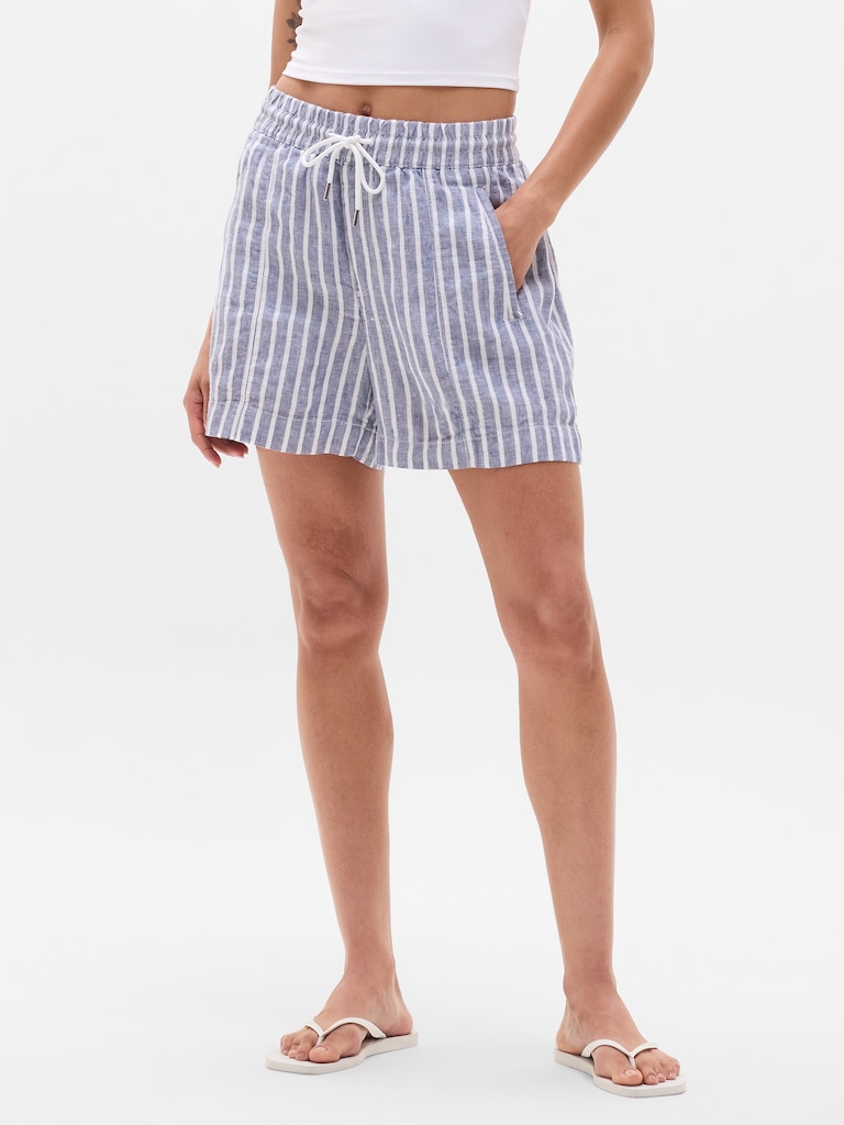 Retreat Linen Mid Rise 4" Short