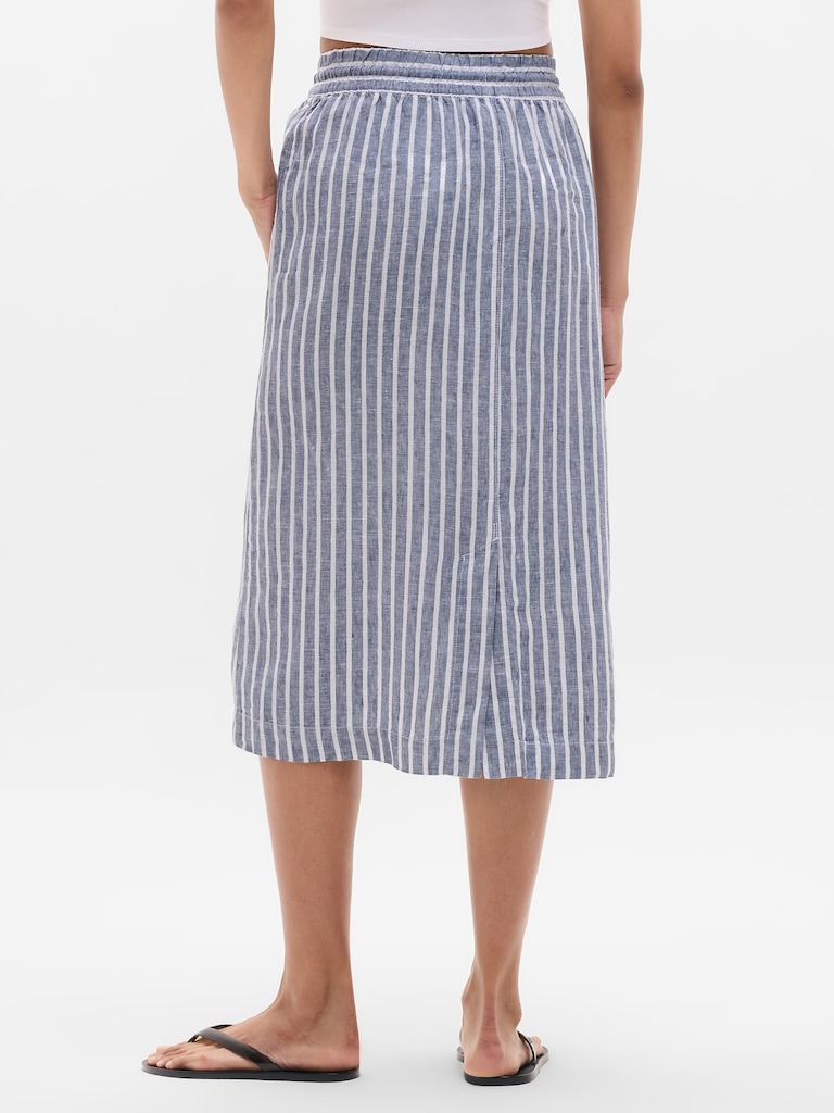 Retreat Linen Midi Skirt