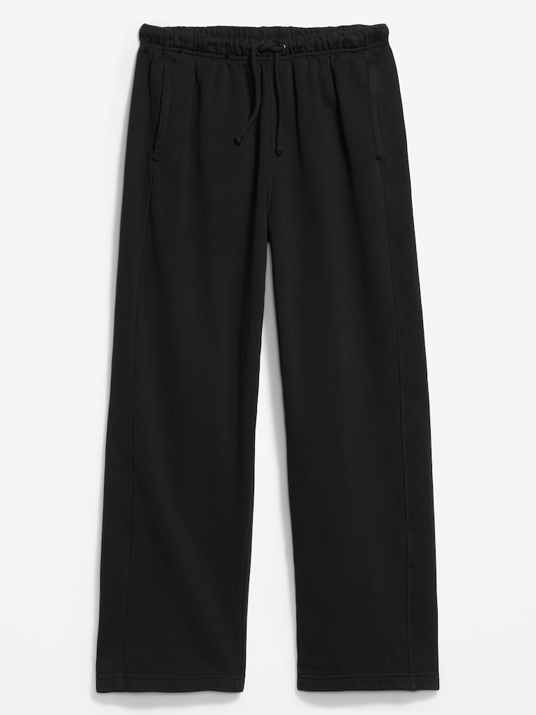 Pantalon coupe généreuse en coton ouaté épais