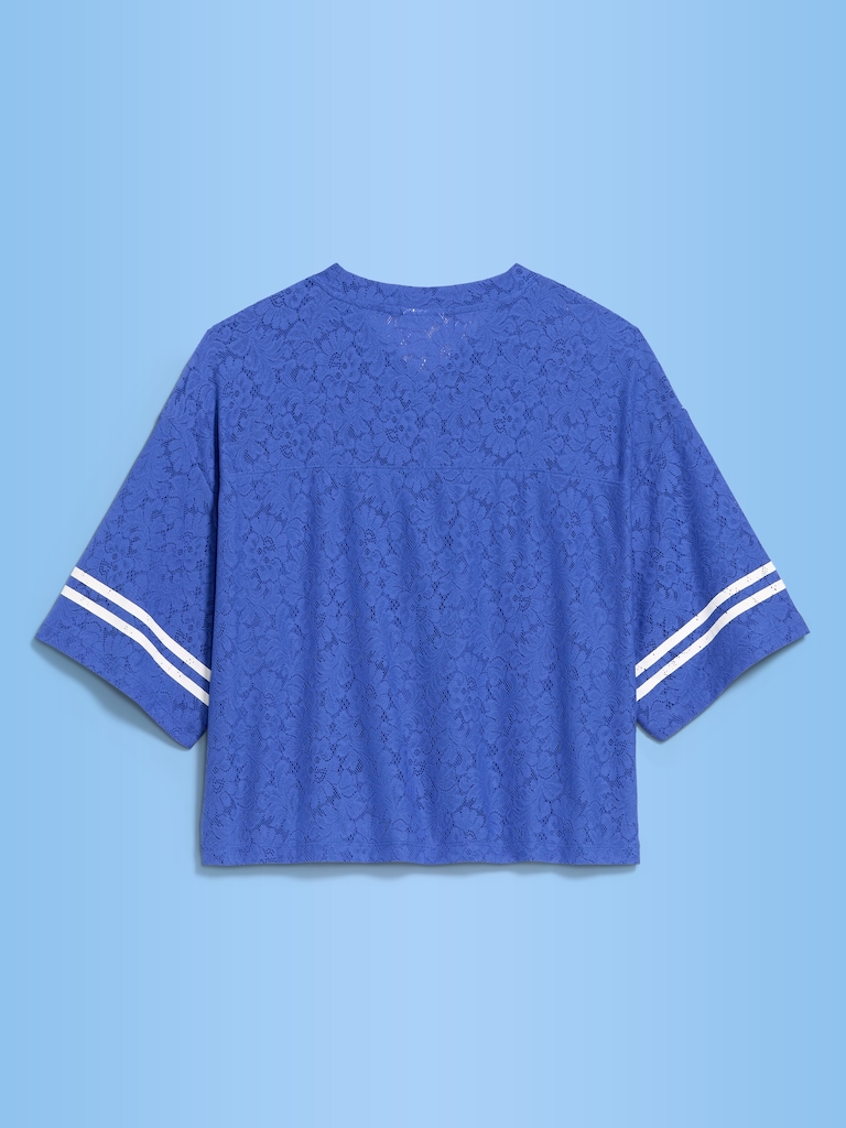 FIFA World Cup 26™ France Boxy Lace V-Neck T-Shirt for Women