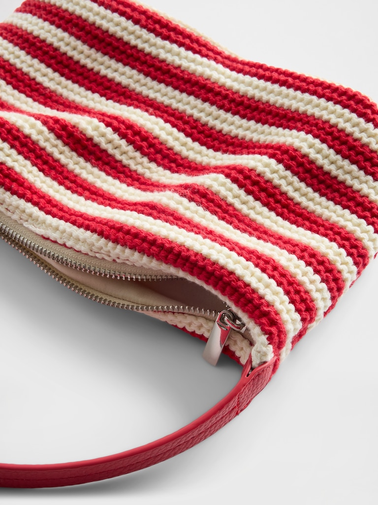 Crochet Stripe Mini Bag