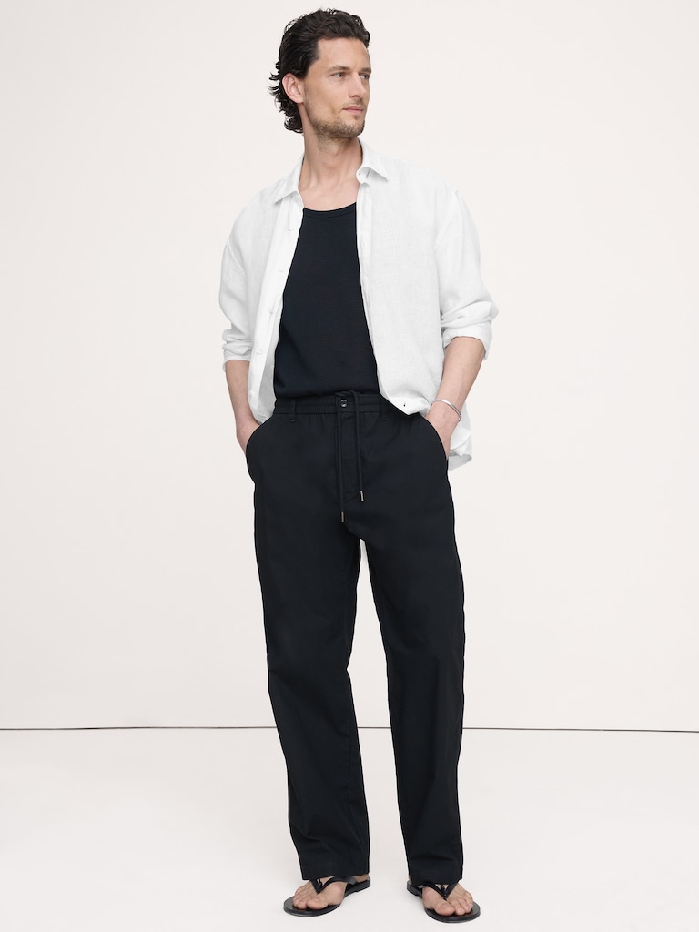 The Weekender Relaxed Pull-On Pant in Cotton