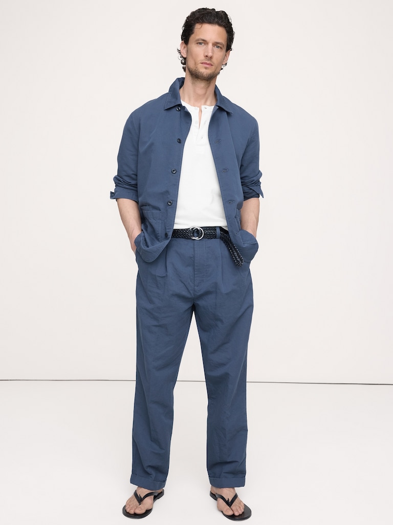 Archive Reissue Pleated Italian Linen-Cotton Pant
