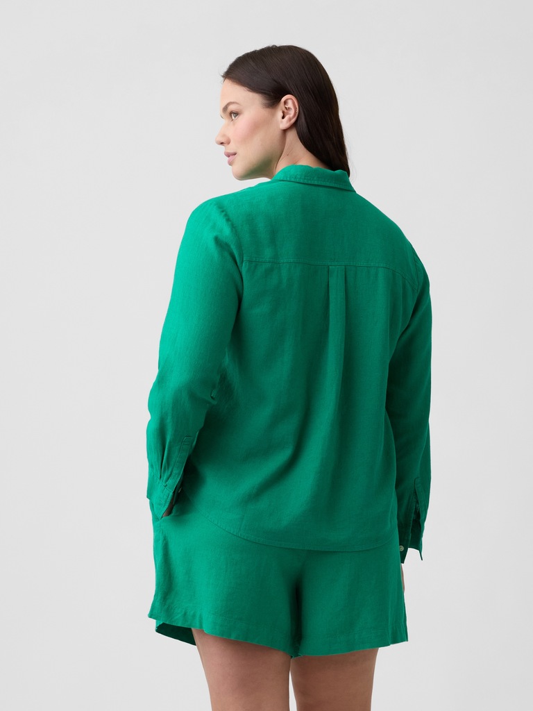 4" Pull-On Linen-Blend Shorts