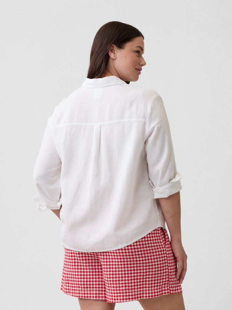 4" Pull-On Linen-Blend Shorts