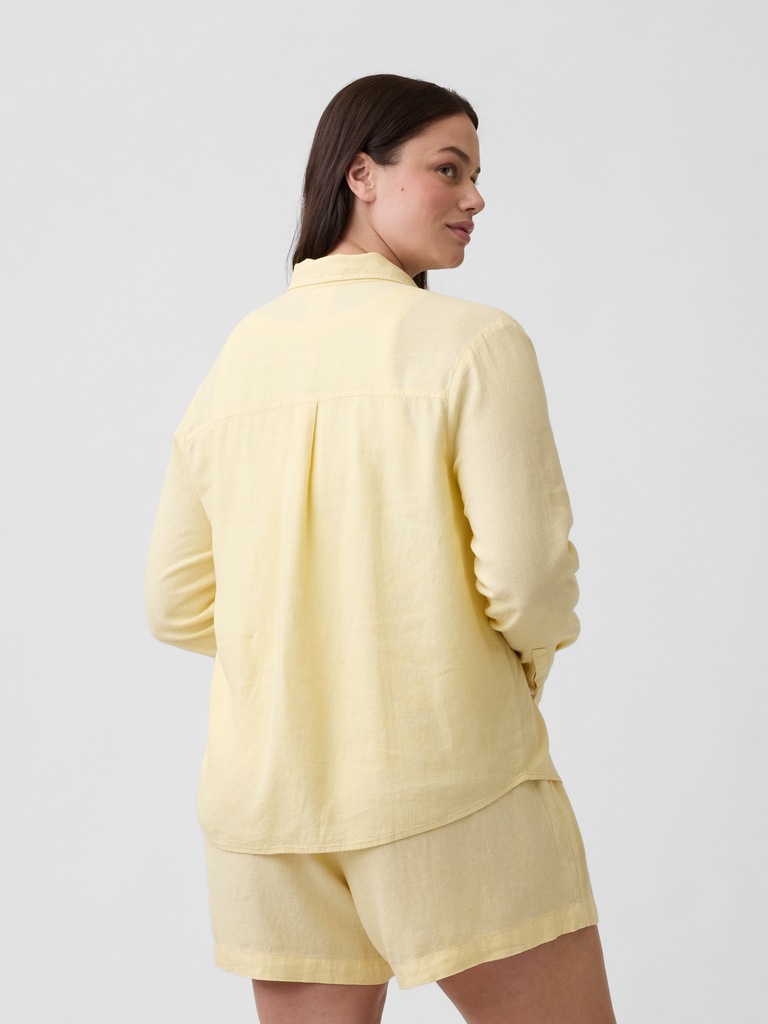 4" Pull-On Linen-Blend Shorts