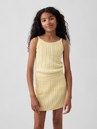 Kids 100% Cotton Cable-Knit Sweater Cami
