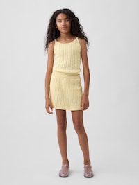 Kids 100% Cotton Cable-Knit Sweater Cami