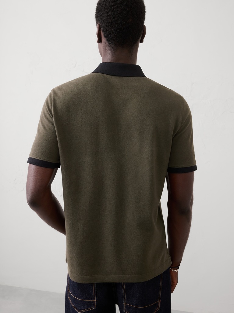 Slim-Fit Monogram Pique Polo