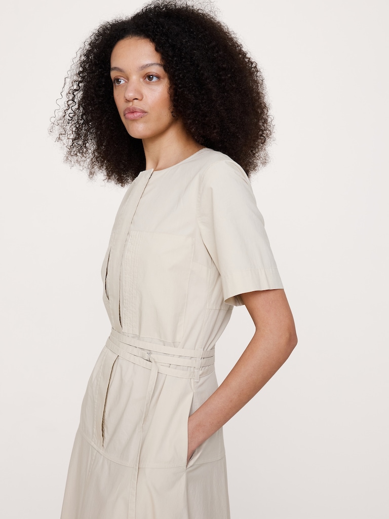 Cotton Poplin Shirt Dress