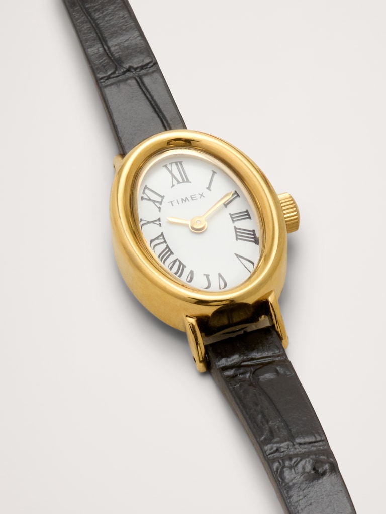 Cavatina Watch with Leather Strap by Timex