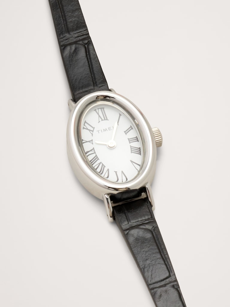 Cavatina Watch with Leather Strap by Timex