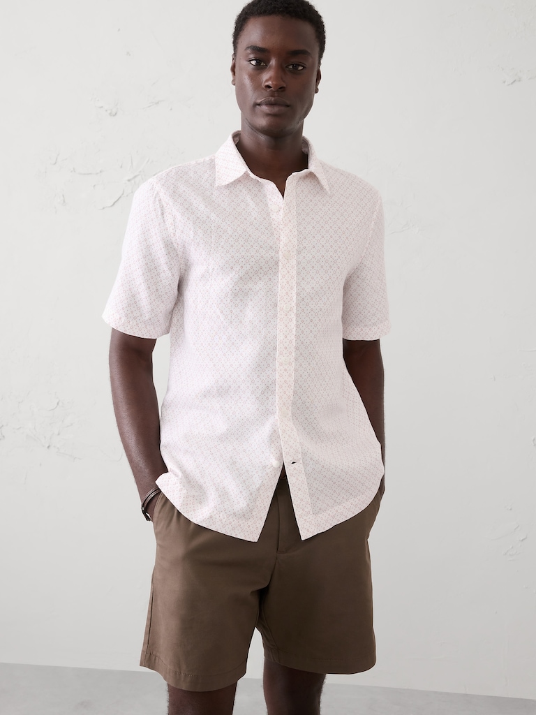 Standard-Fit Linen-Blend Shirt
