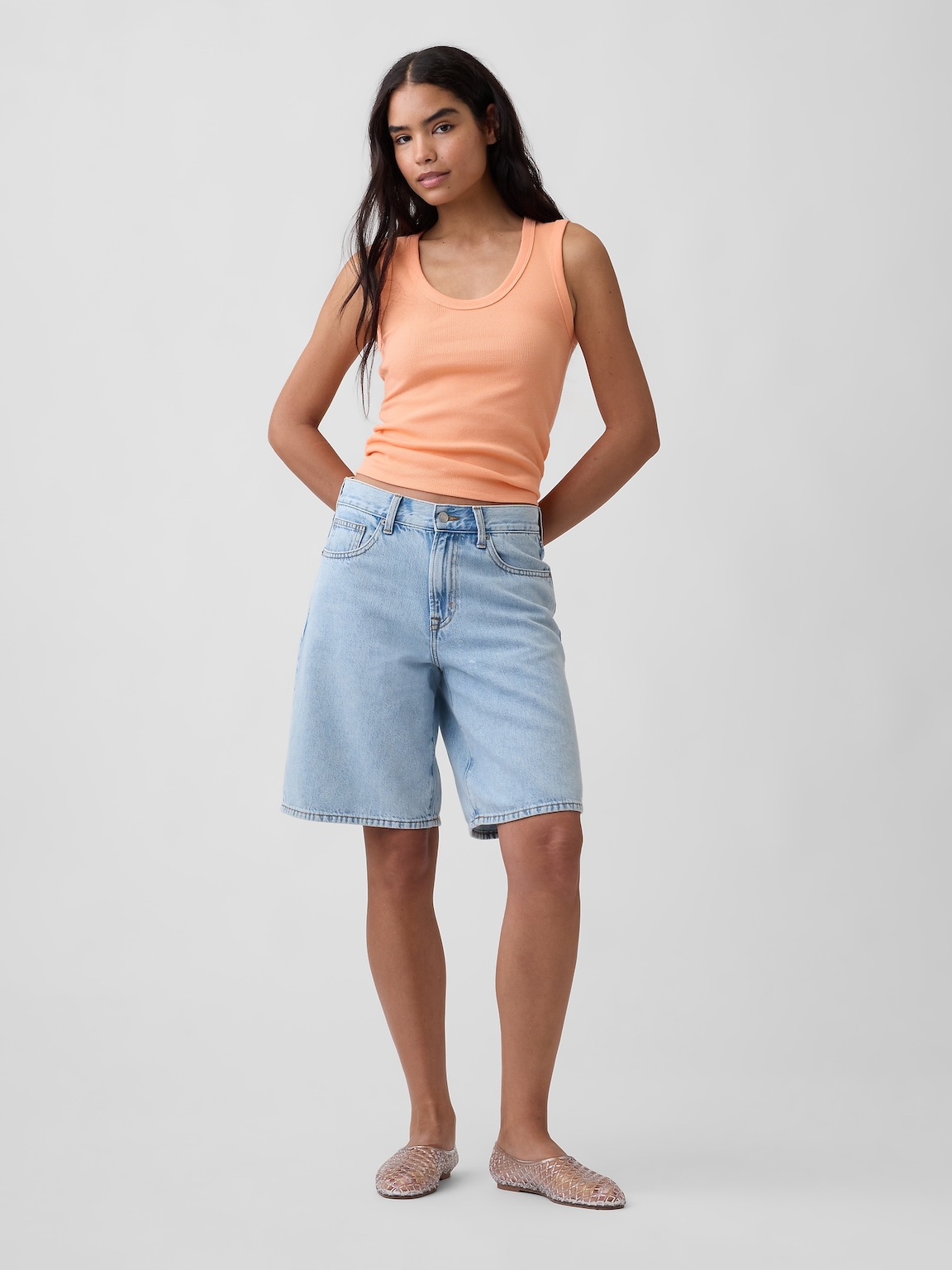 Ribbed Scoopneck Tank Top
