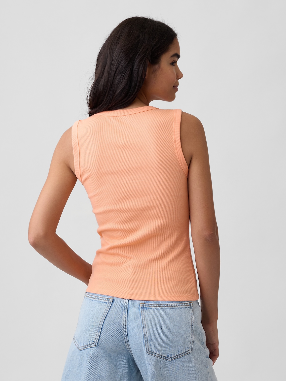 Ribbed Scoopneck Tank Top
