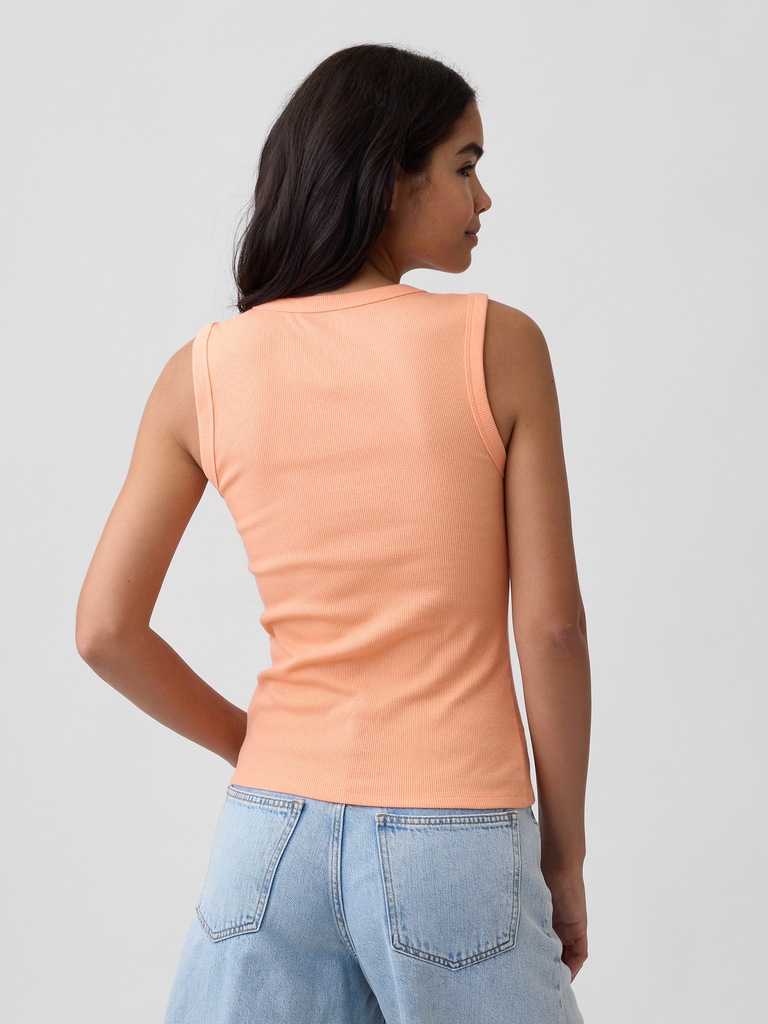 Ribbed Scoopneck Tank Top