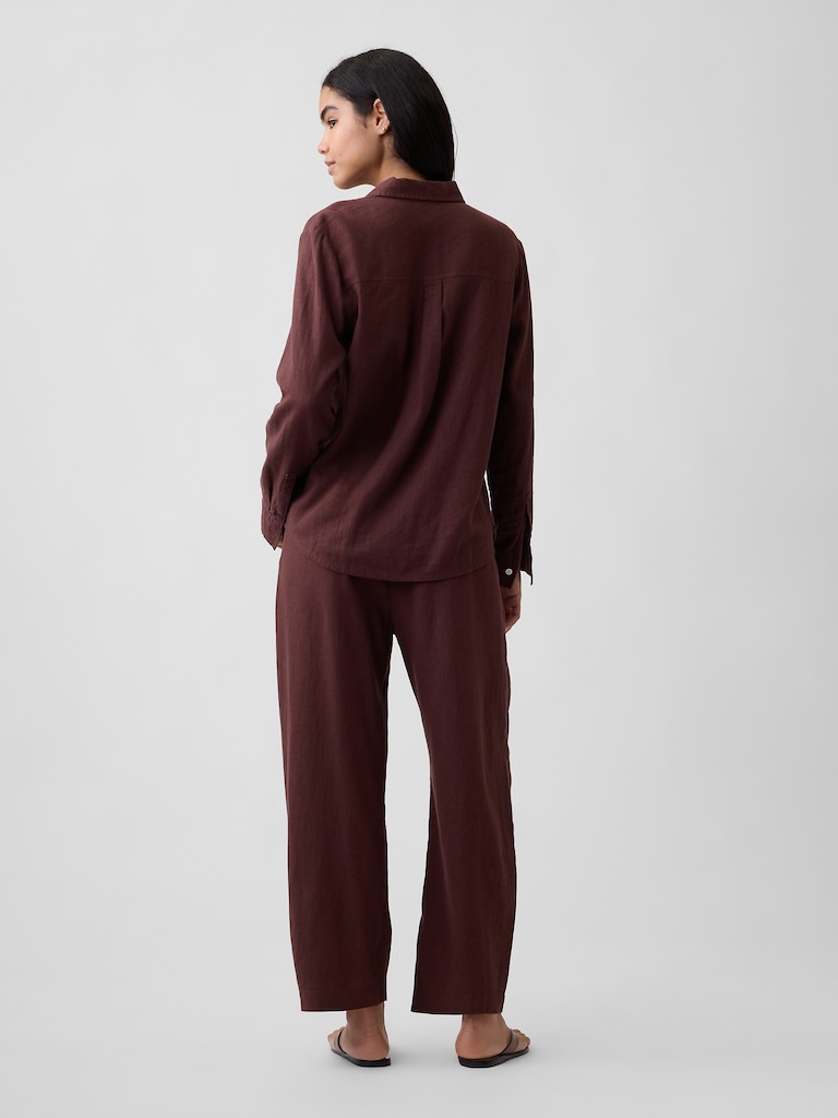 Mid Rise Pull-On Barrel Pants