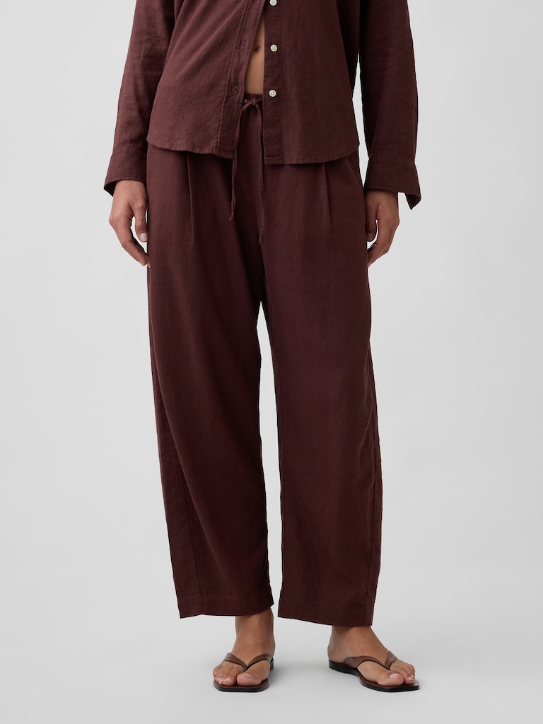 Mid Rise Pull-On Barrel Pants