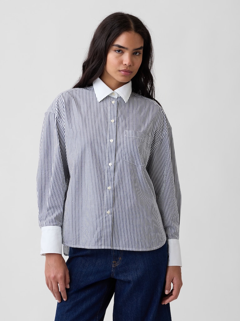 Oversized Shirt in Poplin