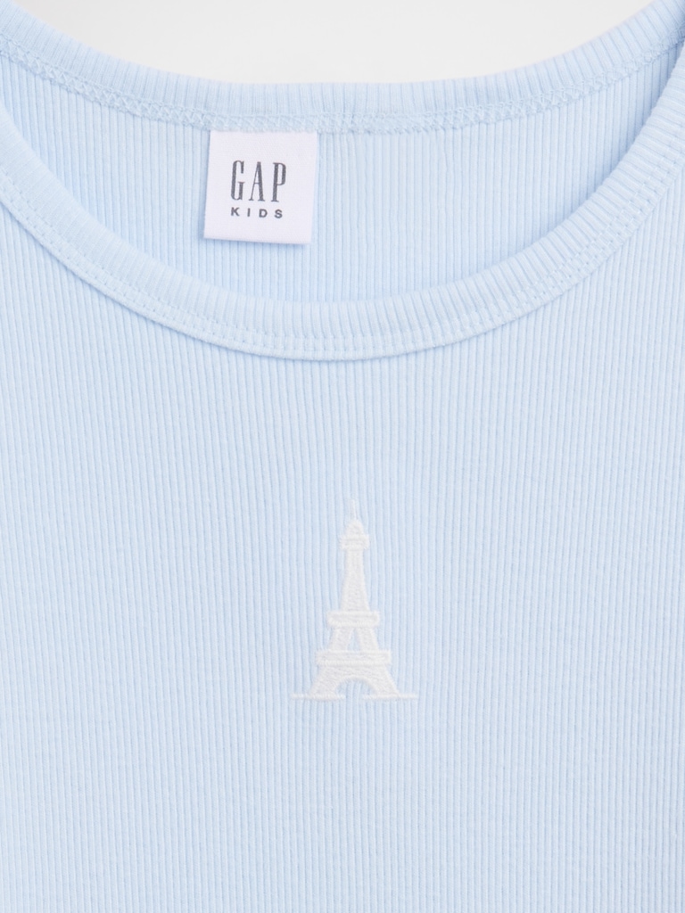 Kids Ribbed Crewneck T-Shirt