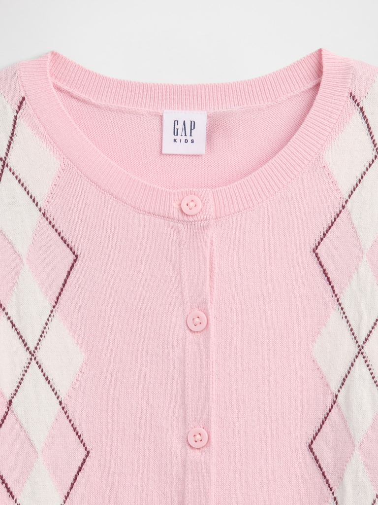 Kids Argyle Cardigan