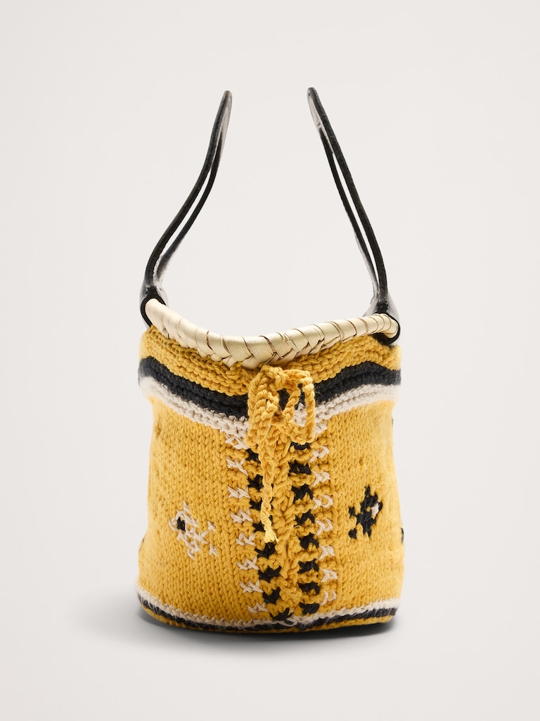 Caxinas Mini Embroidered Basket By Entrudo