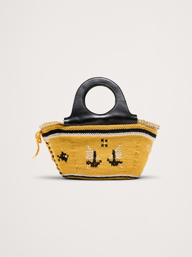 Caxinas Mini Embroidered Basket By Entrudo