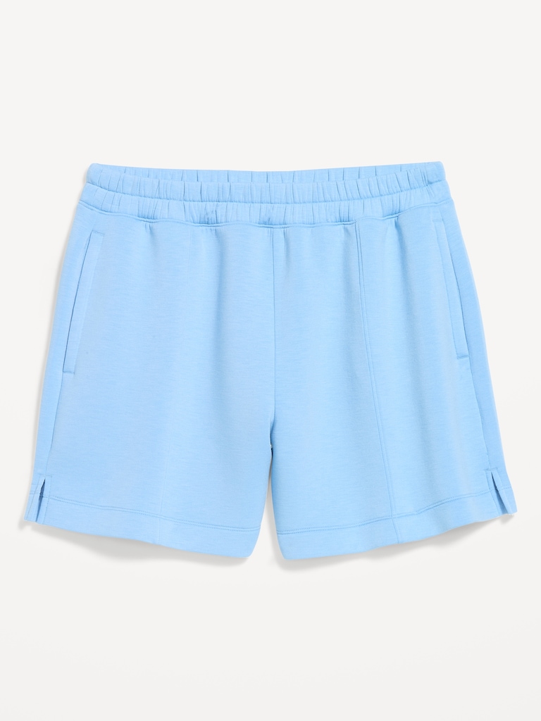 High-Waisted Bounce Fleece Shorts -- 5-inch inseam