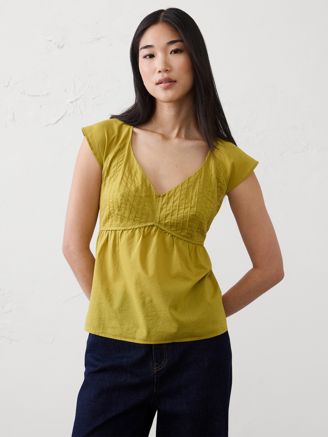 Pintuck Empire Top