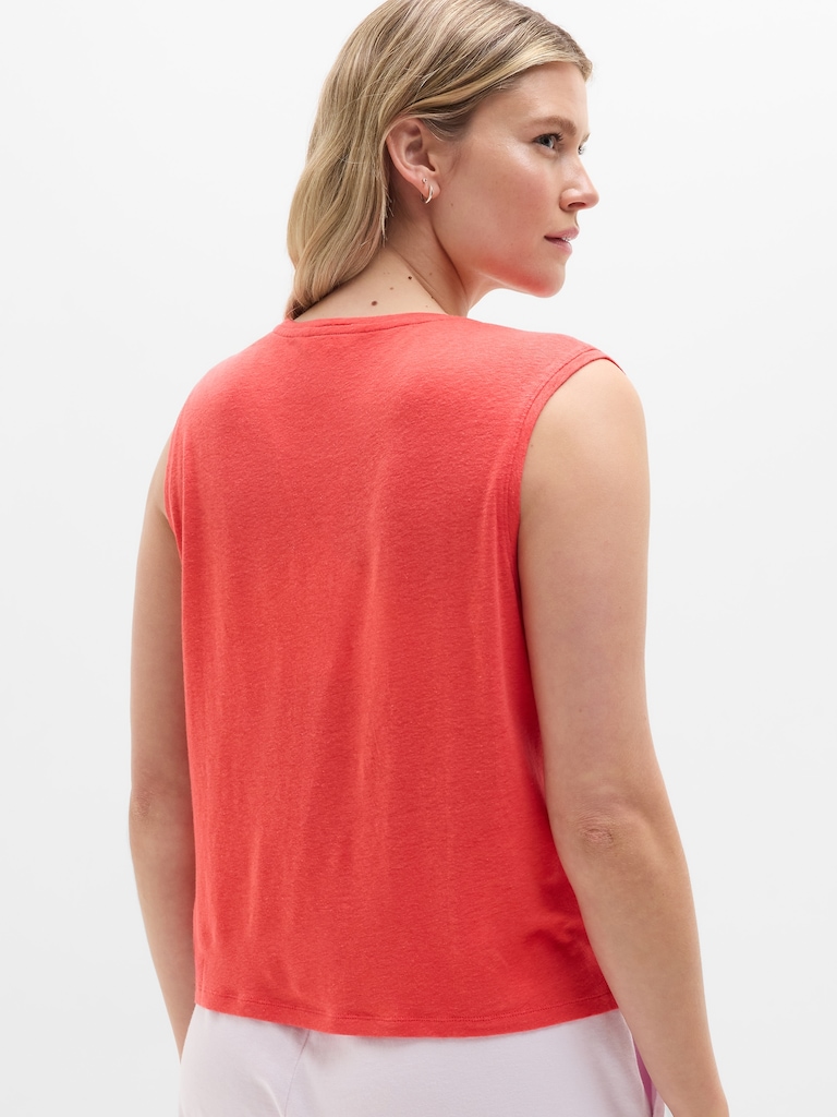 Getaway Linen Blend Muscle Tank