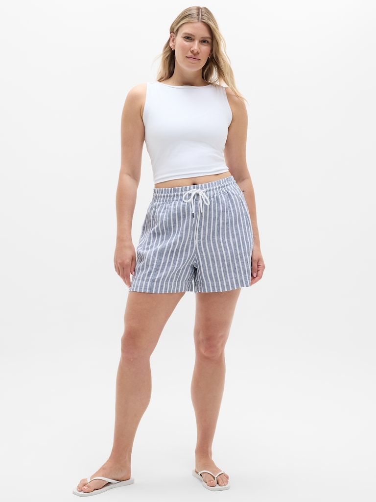 Retreat Linen Mid Rise 4" Short