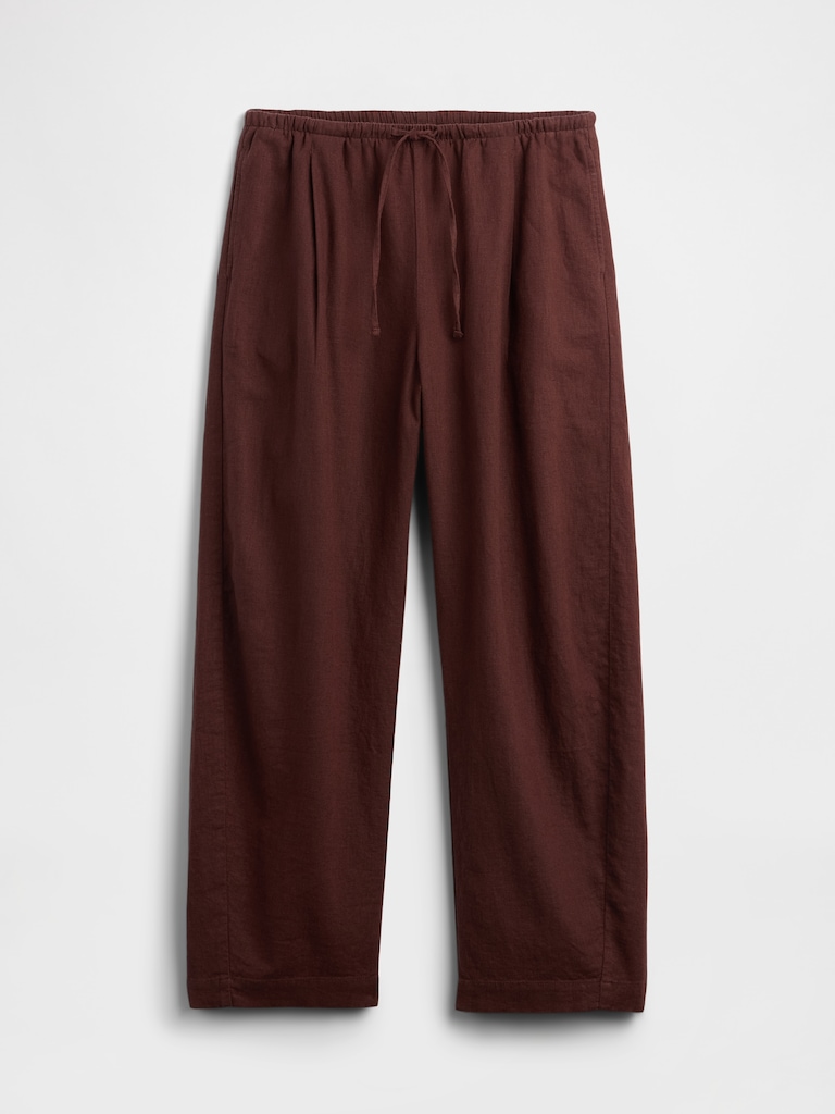 Mid Rise Pull-On Barrel Pants