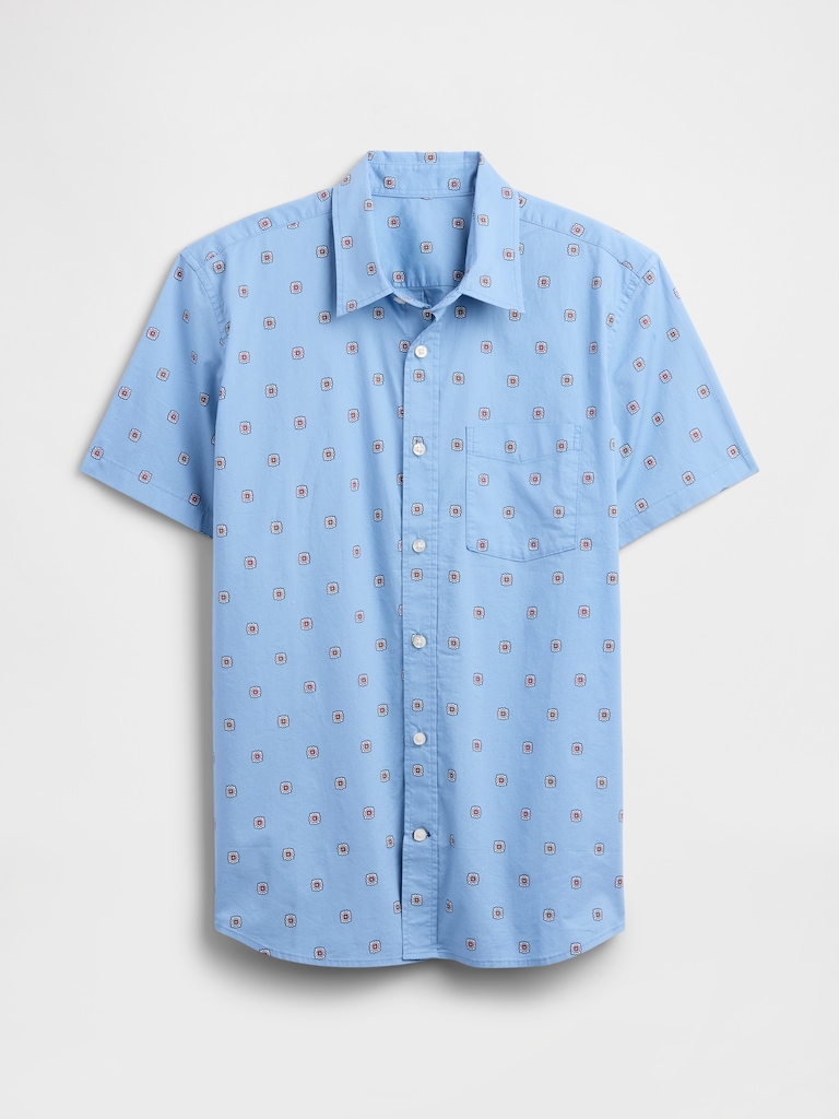 Stretch Poplin Shirt in Standard Fit