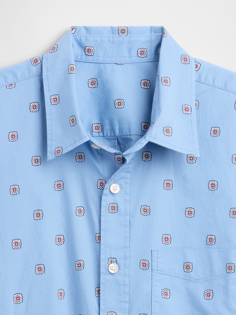 Stretch Poplin Shirt in Standard Fit