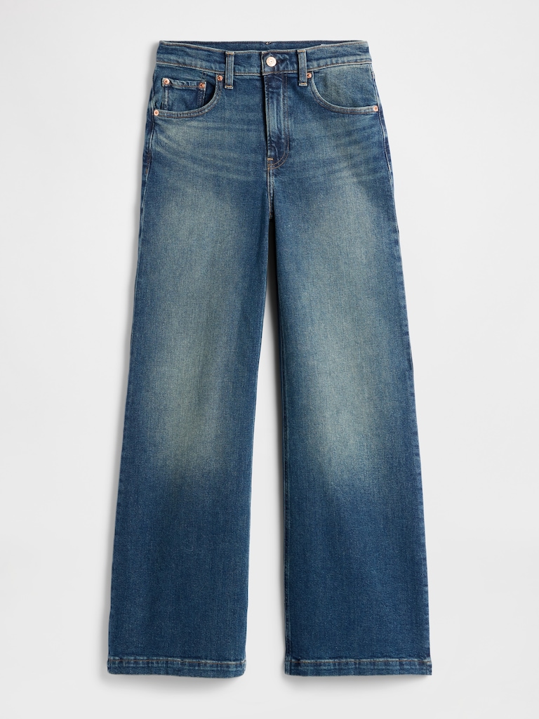 High Rise Stride Wide-Leg Jeans