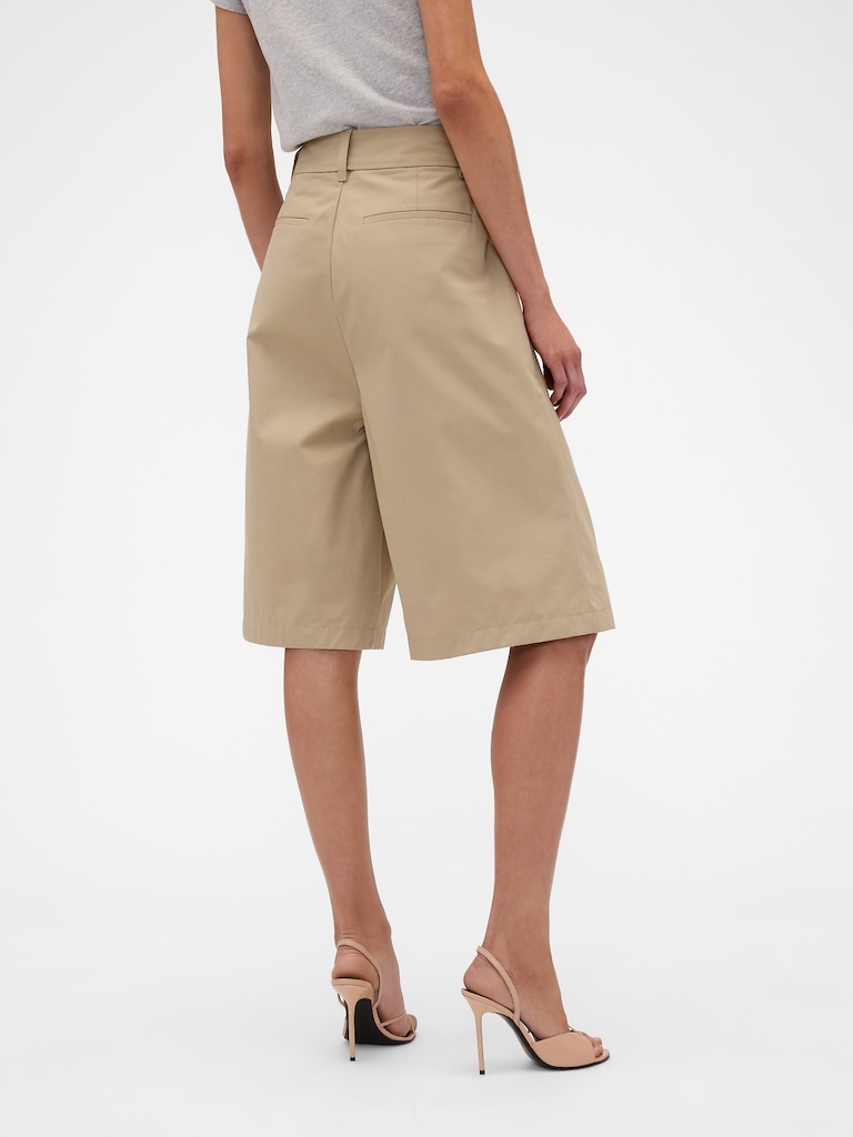 Gap × Victoria Beckham High Rise Pleated Shorts