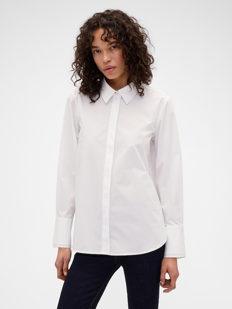 Gap × Victoria Beckham Relaxed Poplin Shirt