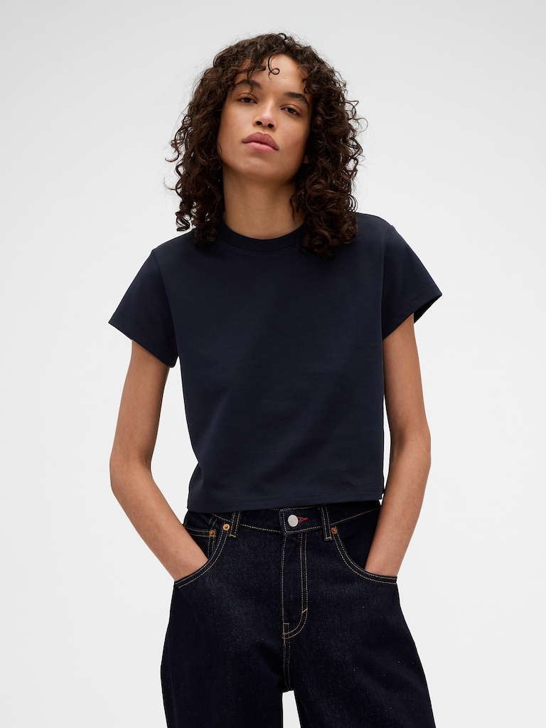 Gap × Victoria Beckham Organic Cotton Logo Crop T-Shirt