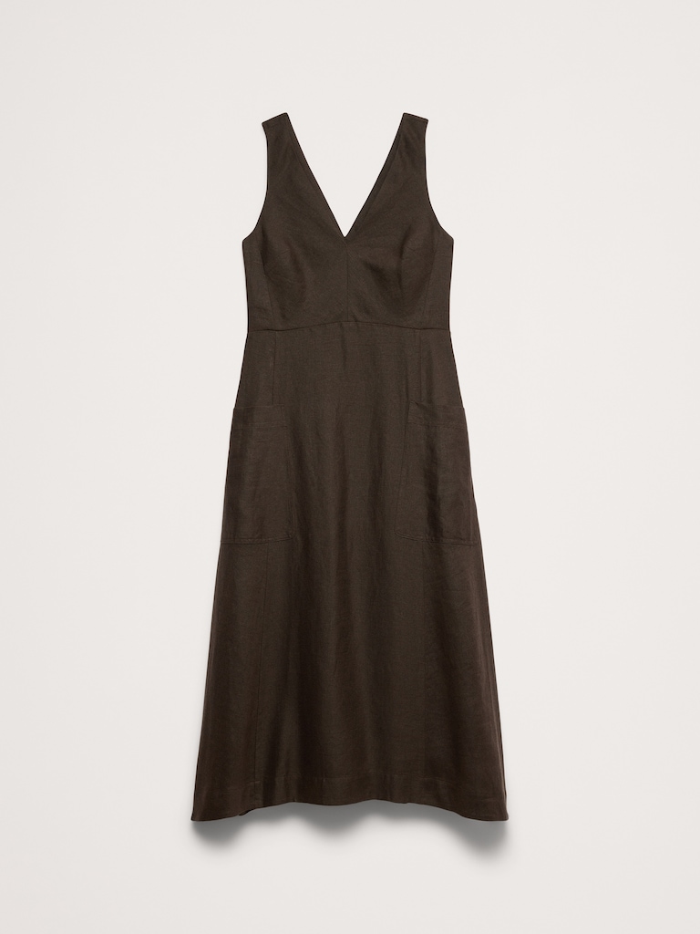 Linen Pocket Maxi Dress