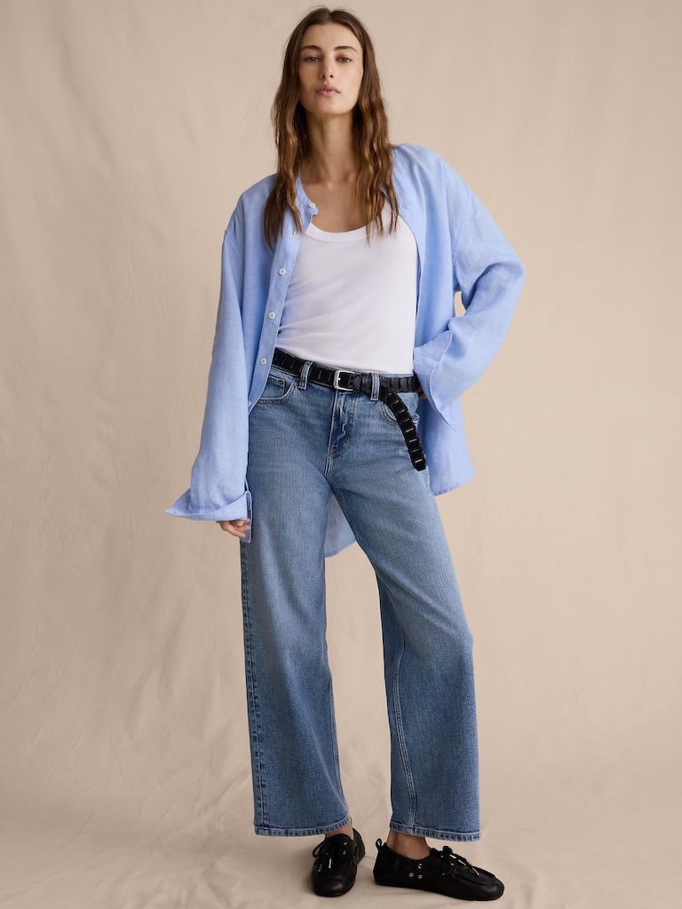 Mid-Rise 90s Loose Crop Jean