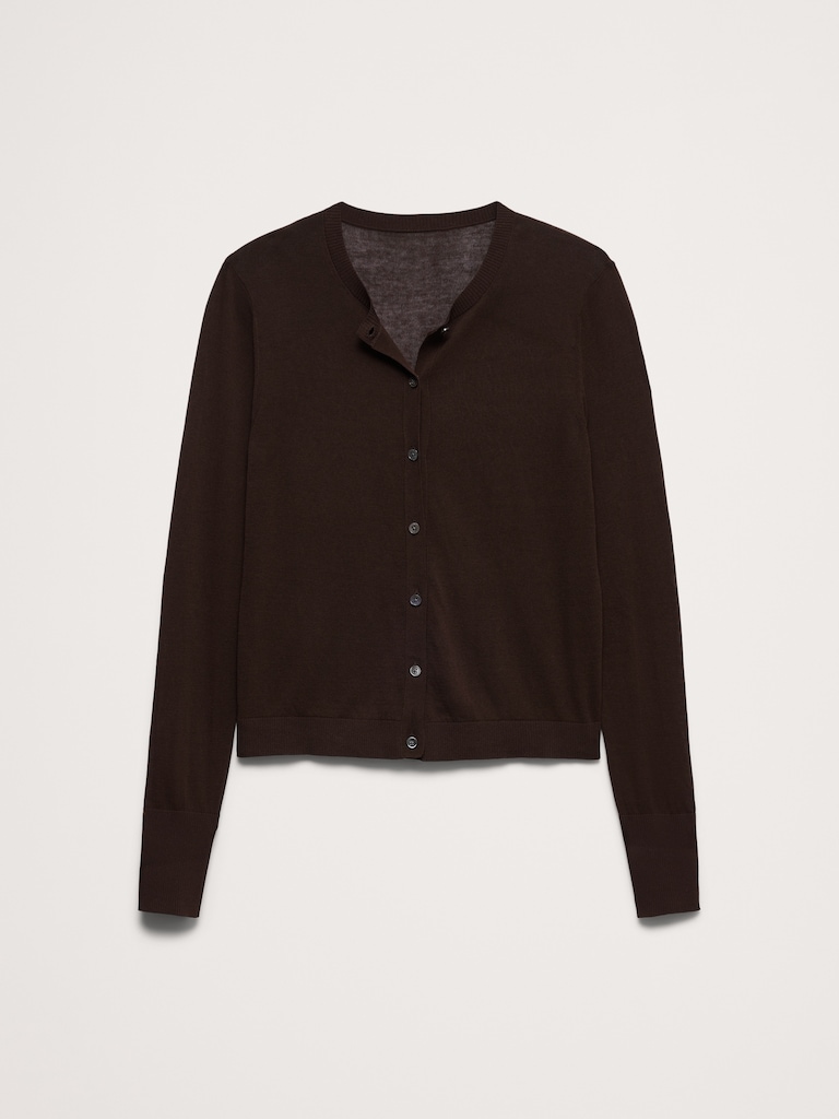 Sheer Ultra-Fine Cotton Cardigan